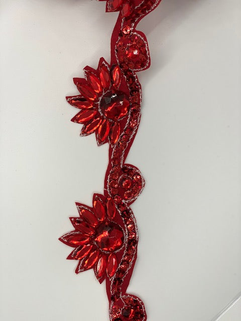 Red Large Flower Stone Trim (2,5